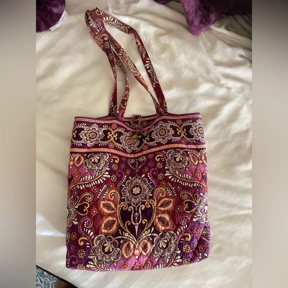 Vera Bradley Tote messenger Safari Sunset Quilted Large Bag RETIRED Patt…